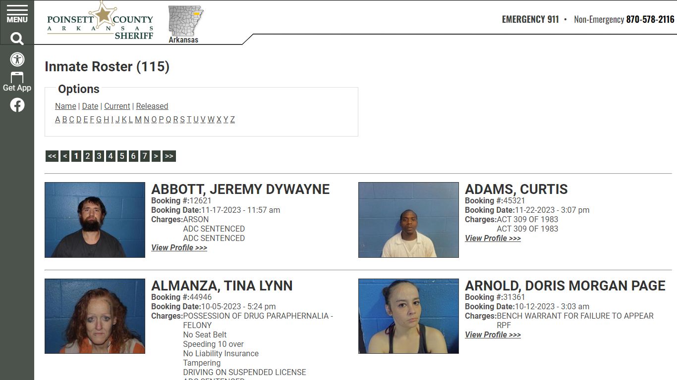 Inmate Roster - Current Inmates - Poinsett County Sheriff AR