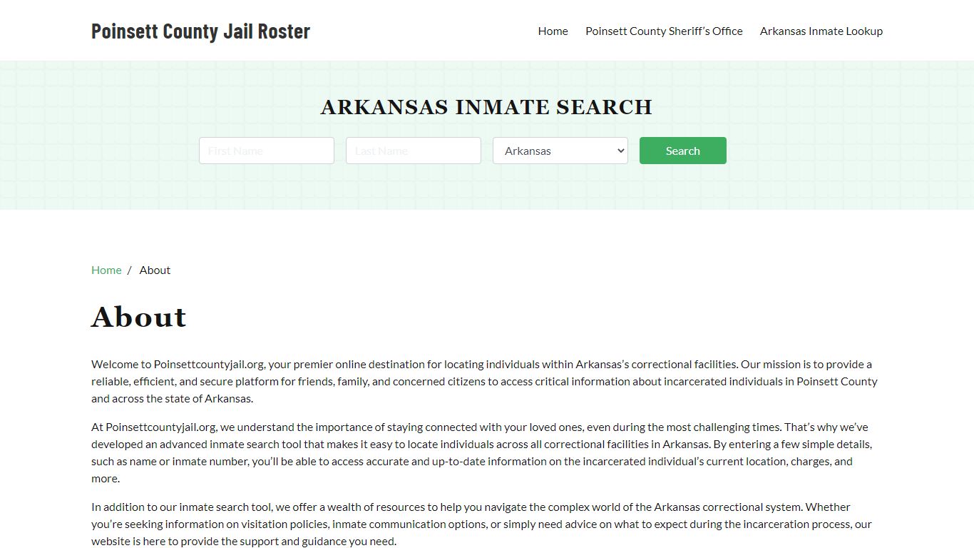 About - poinsettcountyjail.org
